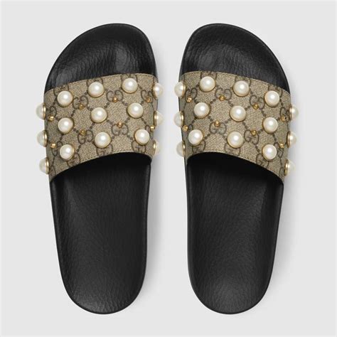 gucci pearl slides fake|gucci slides nordstrom.